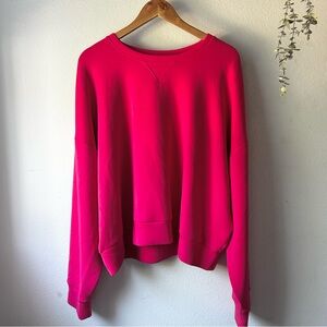 SPANX AirEssentials Women's Crew Neck Sweater - Vibrant Pink